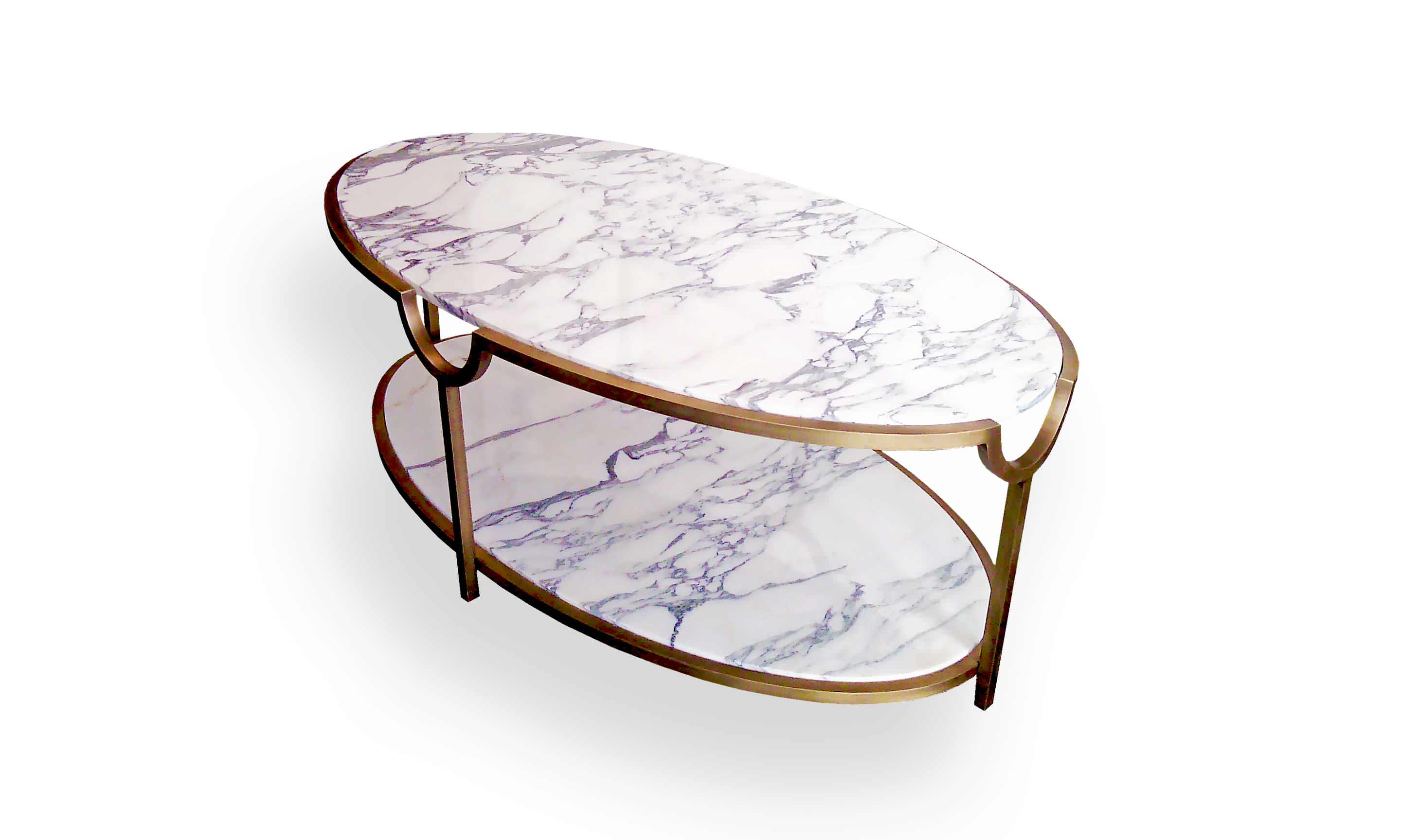 Arabescato marble coffee table