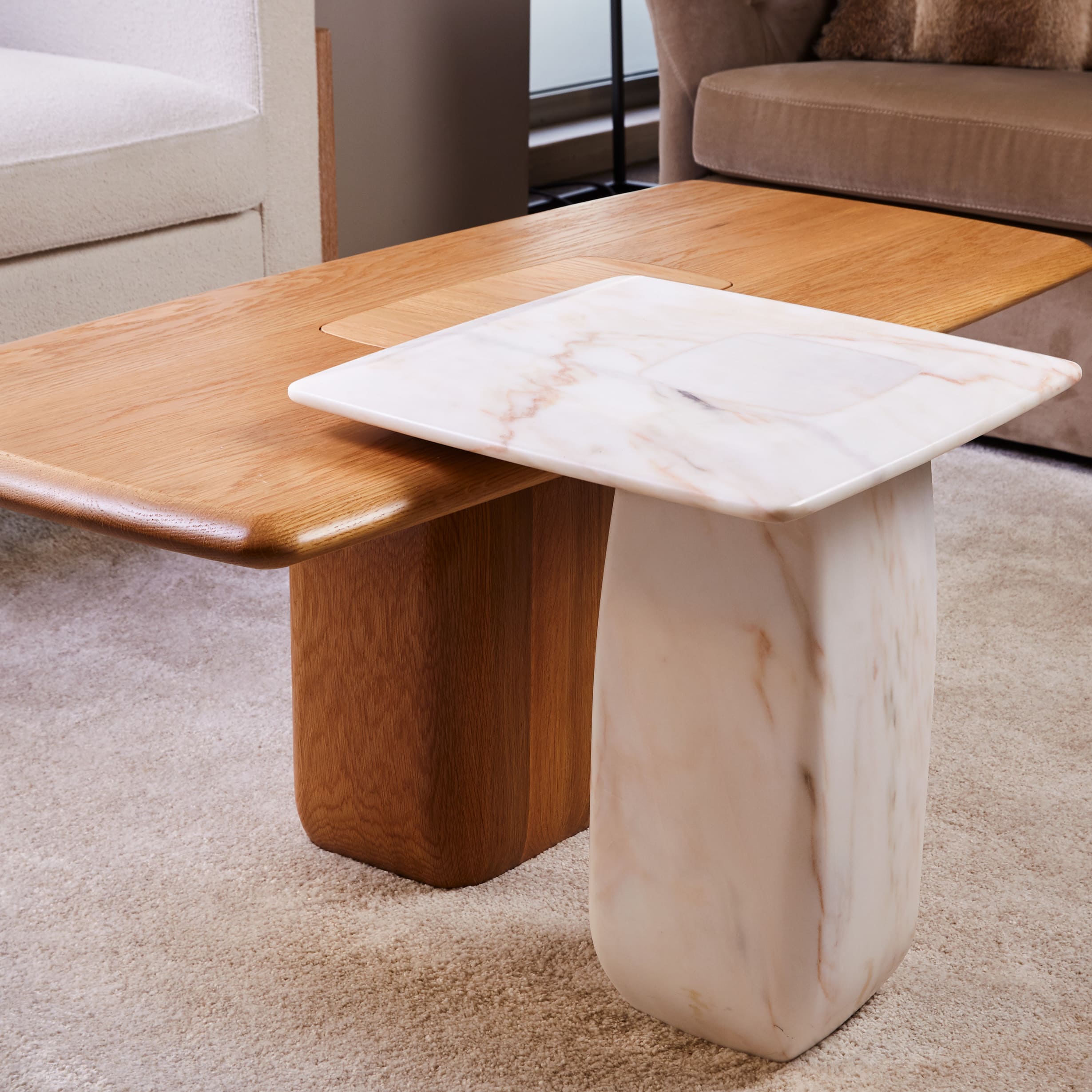 bossa marble side table
